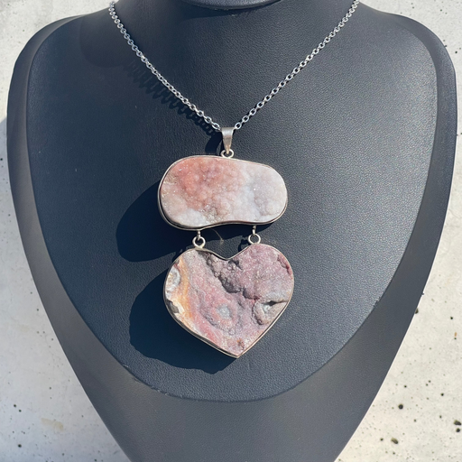 Chalcedony Heart Pendant