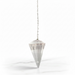 Clear Quartz Pendulum crystal on white background natural clarity and luminous finish