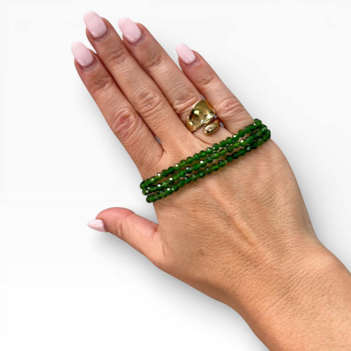 Diopside Faceted Bracelet