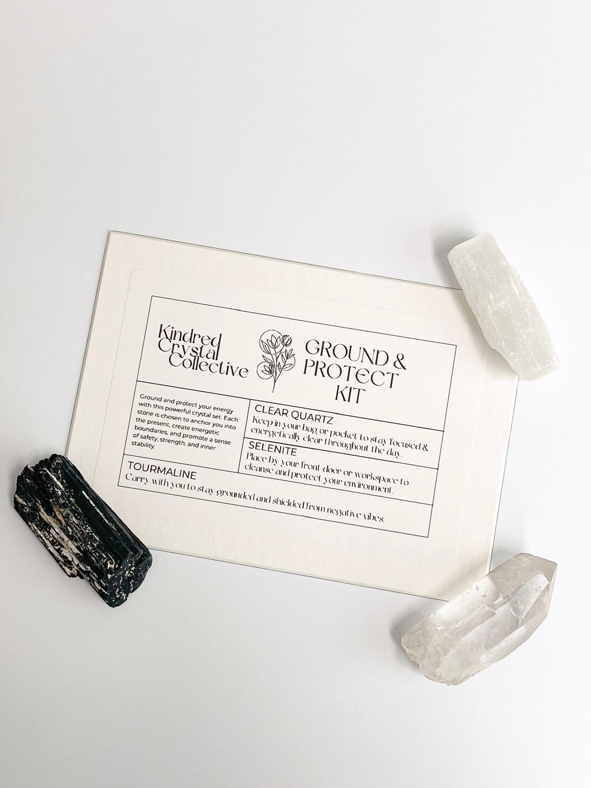 Ground & Protect Kit – Raw Crystals for Stability and Security