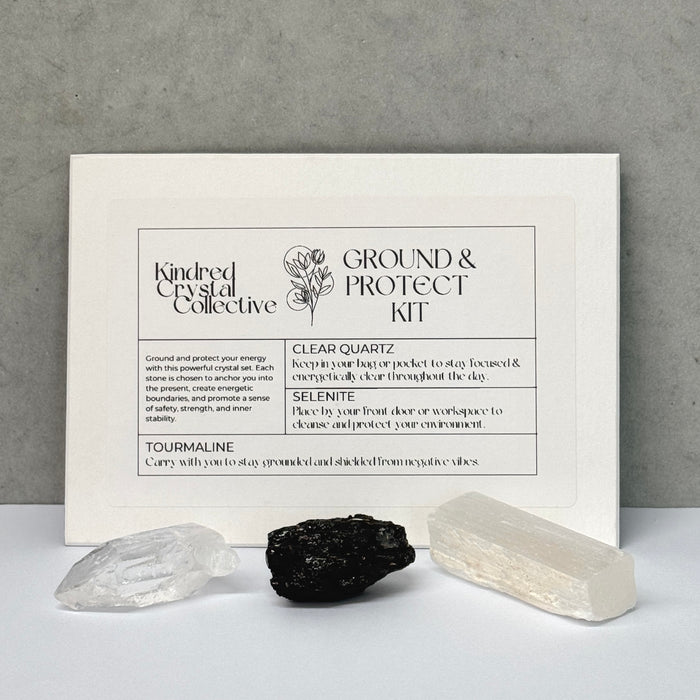 Ground & Protect Kit – Raw Crystals for Stability and Security