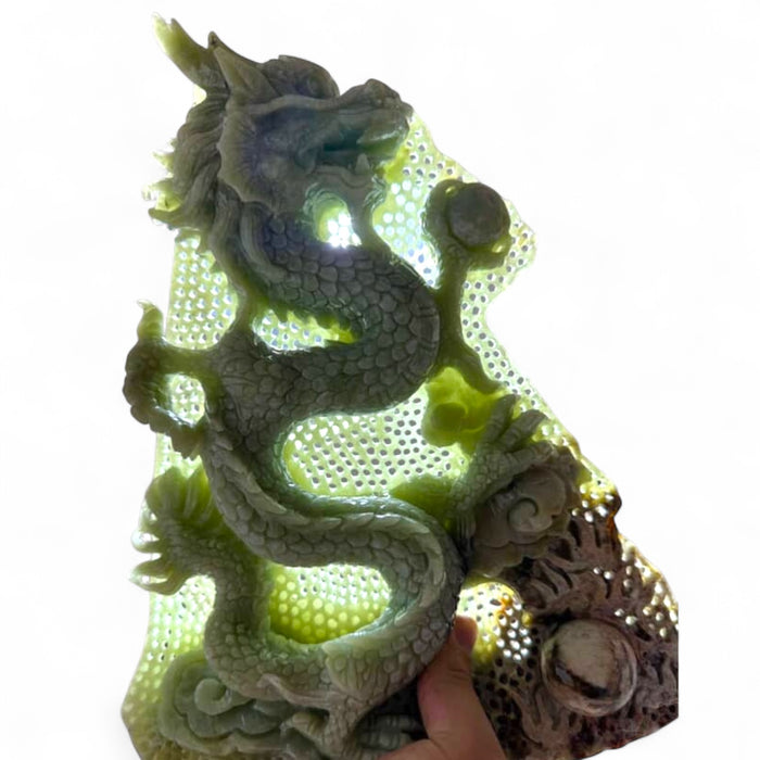 Jade Dragon – One of a Kind Carving