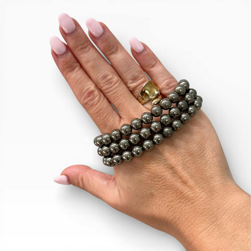 Pyrite Bead Bracelet