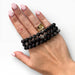 silversheen obsidian bead bracelet