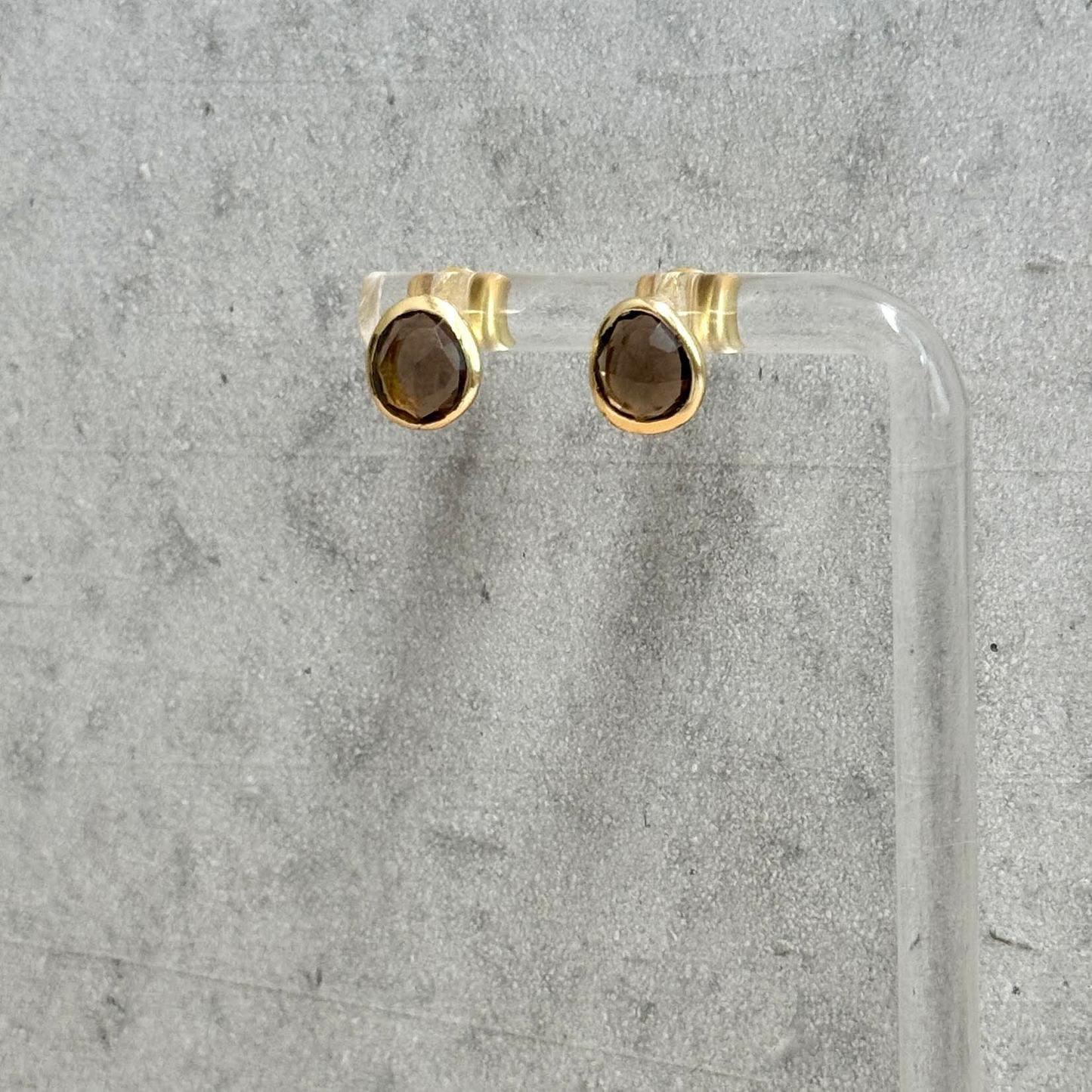 Smoky Quartz Studs