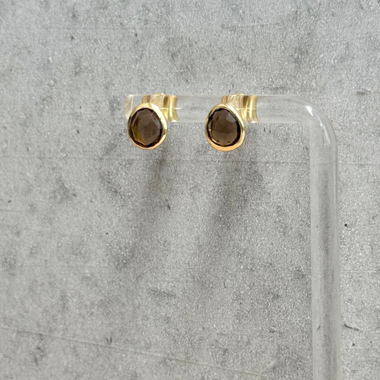 Smoky Quartz Studs