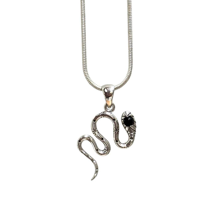 Black Onyx Snake Pendant