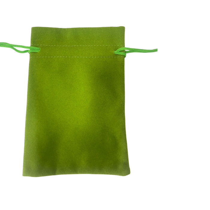 Velvet Crystal & Tarot Bag - Avocado Green