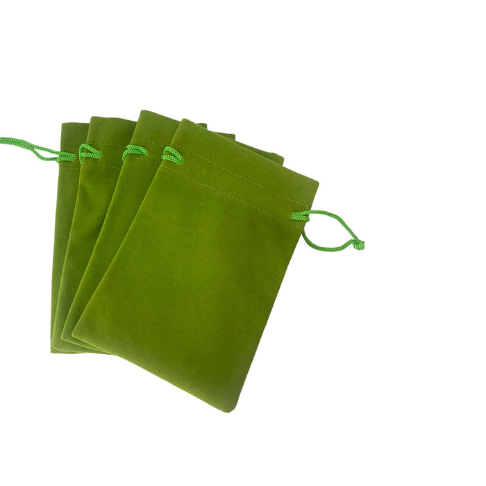 Velvet Crystal & Tarot Bag - Avocado Green