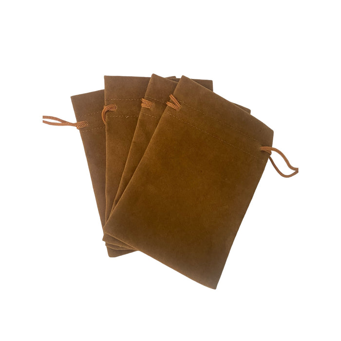 Velvet Crystal & Tarot Bag- Brown