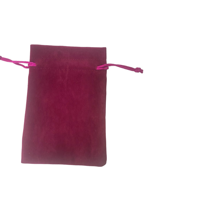 Velvet Crystal & Tarot Bag- Magenta