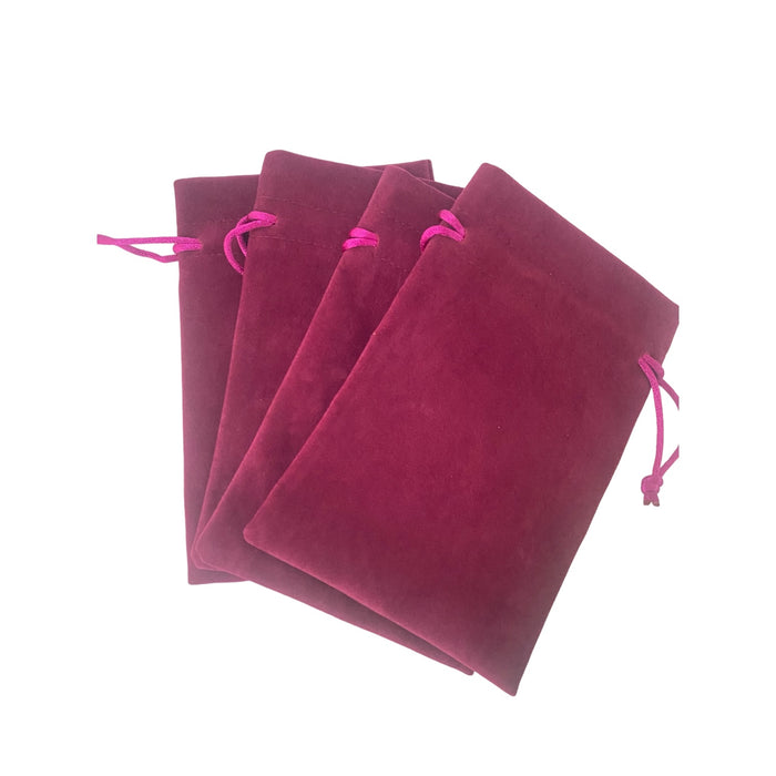 Velvet Crystal & Tarot Bag- Magenta