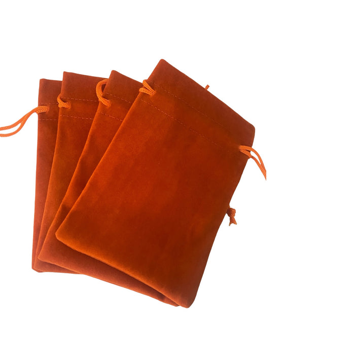 Velvet Crystal & Tarot Bag - Orange