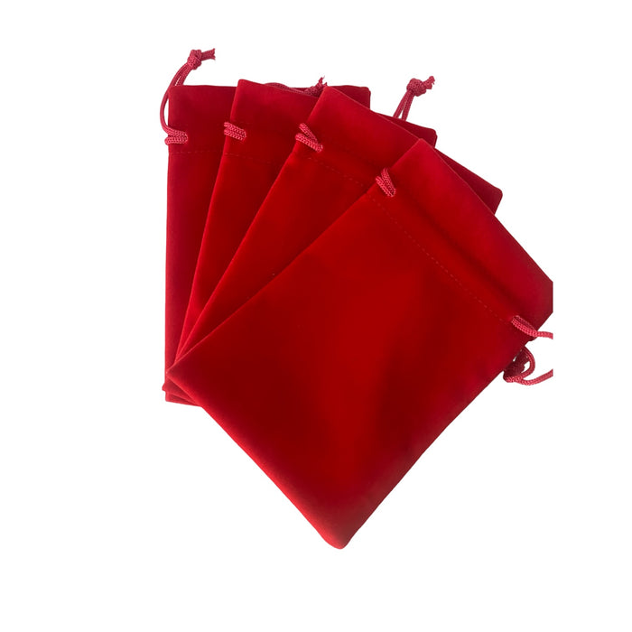 Velvet Crystal & Tarot Bag - Red