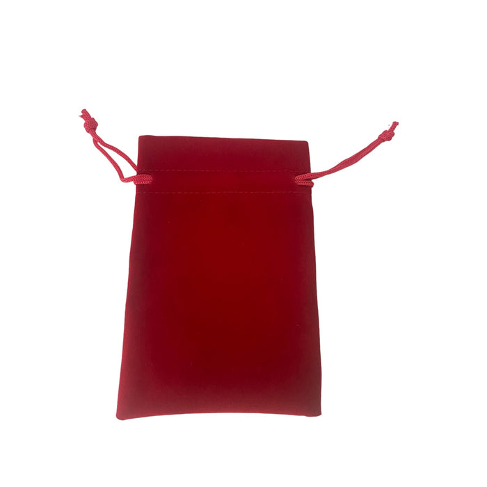 Velvet Crystal & Tarot Bag - Dark Red