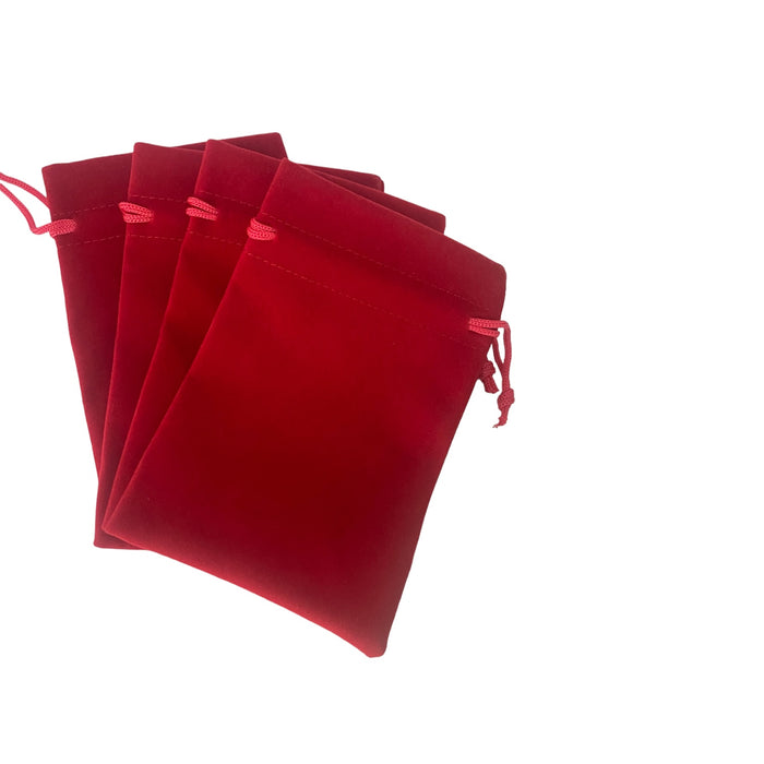 Velvet Crystal & Tarot Bag - Dark Red