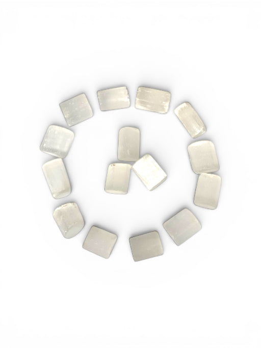 white selenite tumbled