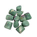 Kindred Crystal Collective — Ruby in Fuchsite Tumble Stone, vivid emerald green fuchsite with deep red ruby inclusions, 200g pack of 2–3cm polished tumbles