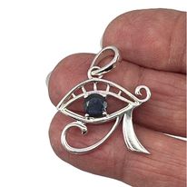 Labradorite eye of horus pendant