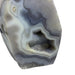 Kindred Crystal Collective — Agate Druzy Flame, close-up of sparkling druzy crystal cavity with soft grey agate banding, variant 2