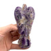 Natural amethyst hand-carved crystal angel 184g in deep violet, for psychic protection, spiritual connection and angelic energy