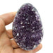 Kindred Crystal Collective — Amethyst Druzy Egg, purple Amethyst egg with sparkling druzy crystal surface and natural mineral variation