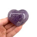 Kindred Crystal Collective — Amethyst Heart, polished deep purple amethyst heart with natural inclusions, size reference held in open palm, white background