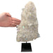 Kindred Crystal Collective — Angel Aura Quartz Cluster, size reference with hand showing scale of large angel aura cluster on black stand