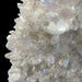 Kindred Crystal Collective — Angel Aura Quartz Cluster, macro close-up of pearlescent platinum-bonded quartz crystal surface with rainbow flash