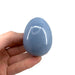 Natural angelite polished egg 147g in soft powder blue, 5cm, for peace, compassion and angelic connection