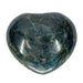 Apatite crystal heart showing rich oceanic blue tones, a healing crystal for inner knowing and authentic expression