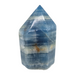 Natural blue onyx generator crystal tower 278g in rich deep blue, for throat chakra healing, emotional calm and good fortune