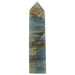 Blue onyx crystal tower 114g showing deep blue banding and pointed apex, for concentration, anxiety relief and happiness