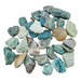 Kindred Crystal Collective — Chrysocolla Rough 500g, rich teal-blue and blue-green raw chrysocolla pieces in a clear bag on white background