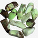 Kindred Crystal Collective — Chrysoprase Tumble Stone, vivid apple-green chalcedony with dark natural matrix, 100g pack of 2–4cm polished tumbles