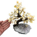 Citrine Gem Tree on Amethyst Cluster — size reference with hand