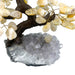 Citrine Gem Tree on Amethyst Cluster — amethyst cluster base detail