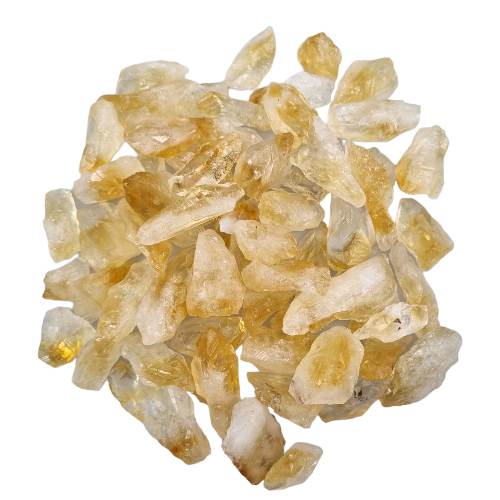 Kindred Crystal Collective — Citrine Mini Points 200g Bag, small yellow crystal points in varied shapes