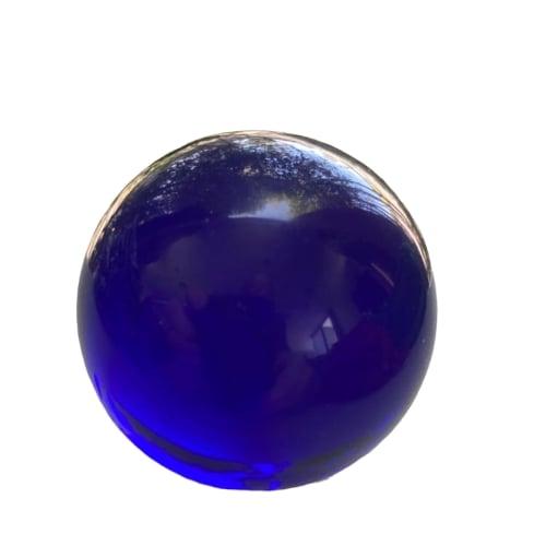 Kindred Crystal Collective — Dark Blue Obsidian Sphere, deep navy glass sphere, polished