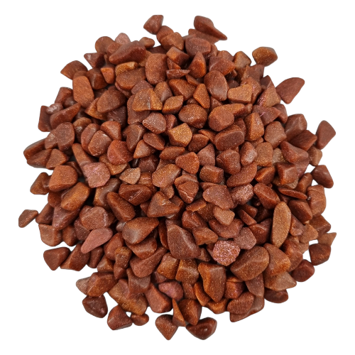 Kindred Crystal Collective — Goldstone Chips 500g, sparkling copper-flecked goldstone glass chips