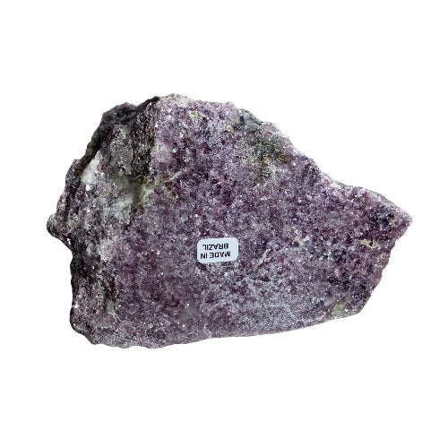Kindred Crystal Collective — Lepidolite Polished Face Rough Piece, natural lepidolite specimen with smooth polished face showing soft lavender mica layering, Option 1
