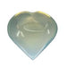 Opalite heart close-up showing ethereal sky-blue shimmer and rainbow glow, a man-made synthetic glass crystal heart for hope and optimism
