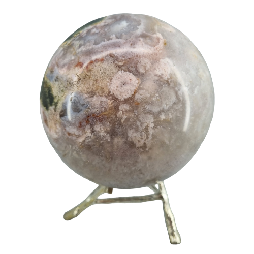 Natural pink amethyst sphere 3.7kg, 12cm diameter, in soft blush pink with druzy surface, for heart chakra, self-love and spiritual connection