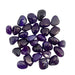 Kindred Crystal Collective — Agate Tumbled Purple 1.5–2cm, twenty-five polished deep violet to near-black purple agate stones with high-gloss finish and subtle banding on white background