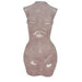 Kindred Crystal Collective — Rose Quartz Female Body Carving, polished Rose Quartz feminine body sculpture showing soft blush pink tones and natural translucency, front view