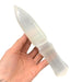 Natural selenite athame ritual knife 160g in soft white with natural striations, for cord cutting, energetic protection and spiritual connection