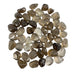 Kindred Crystal Collective — Smoky Quartz Tumbled 1–2cm, large pile of small polished translucent grey to warm brown quartz stones with high-gloss finish on white background