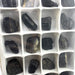 Kindred Crystal Collective — Tourmaline Rough Boxed, close-up detail of natural black tourmaline surface texture and glassy lustre