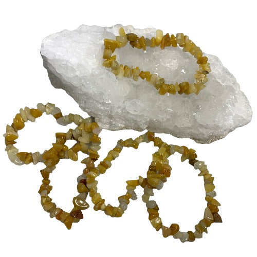 Yellow Aventurine Chip Bracelet - 5PK