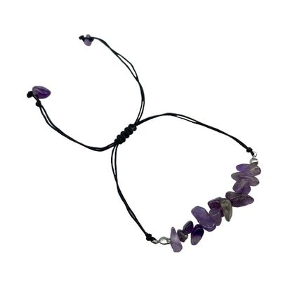 Amethyst Adjustable Chip Bracelet